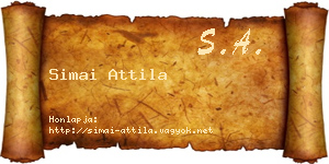 Simai Attila névjegykártya
